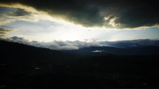 Timelapse of Mountain Landscape in Tana Toraja South Sulawesi