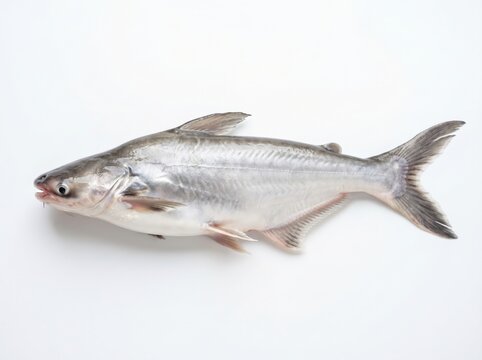 Pangasius fish isolated on white