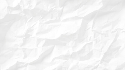 Fototapeta premium Crumpled white paper texture background with creases and folds