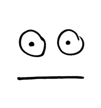 Hand Drawn Neutral Face Doodle Brush