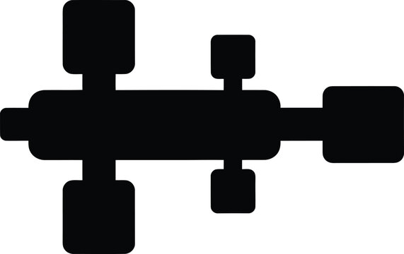 Silhouette vector of a simple modern abstract geometric shape design