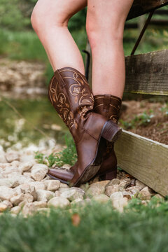 female legs in boots