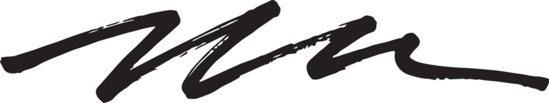 Brash stroke black color. silhouette vector