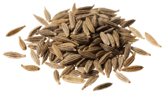 cumin seeds isolated on transparent background