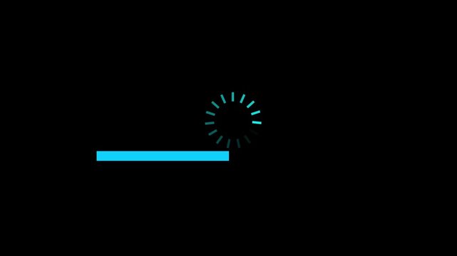 Gold loading icon animation with spinning progress indicator on a dark black background.