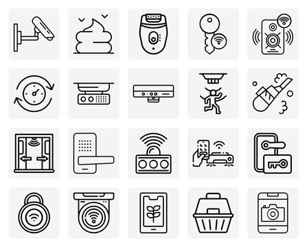 A Collection Of Internet Of Things Devices &ndash; Smart Security, Automated Cleaning, And Connected Personal Health Gadgets