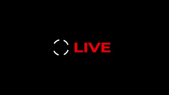 Animated live icon overlay. Full 4K looping simple sign with clean modern text and transparent background for video editors icon set video.