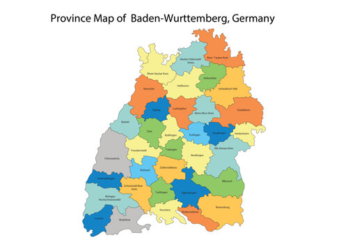 Baden wurttemberg province map germany regions Isomatic website template