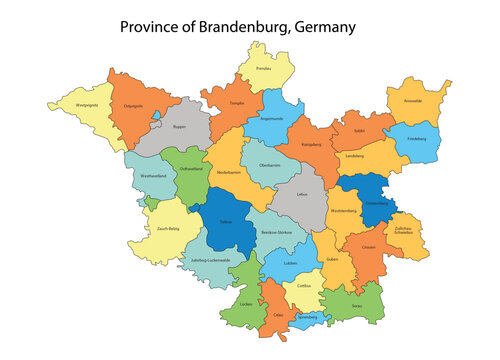 Brandenburg province map germany regions Isomatic website template