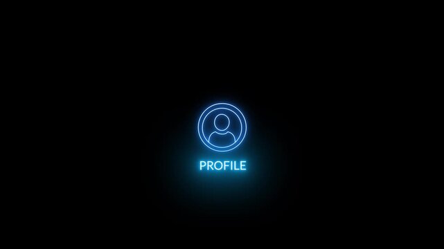 Corporate trust icons display professional reputation and reliable business values here. neon profile icon animated.