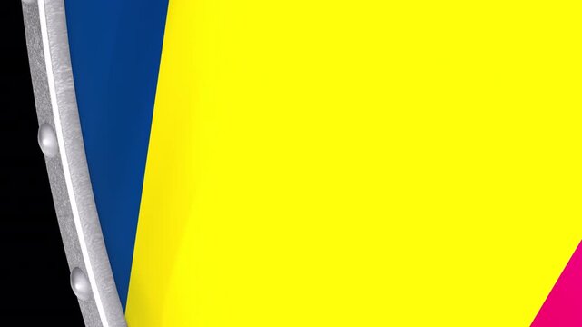 Metallic Shield Transitions with the National Flag of Chad