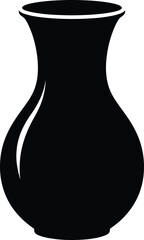Fototapeta premium Silhouette vector classical ceramic vase container for interior home decor design