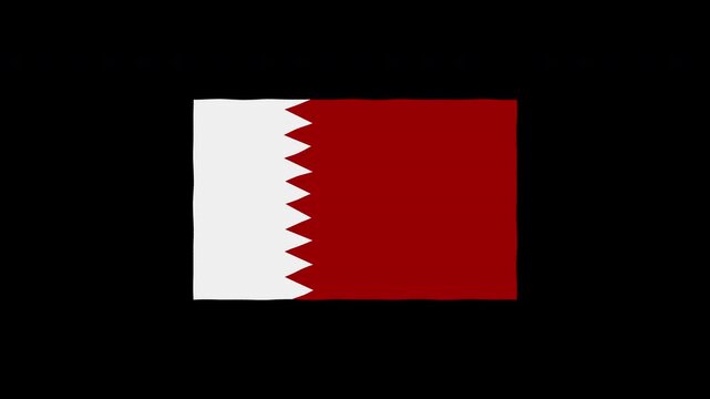 Qatar flag waving animation