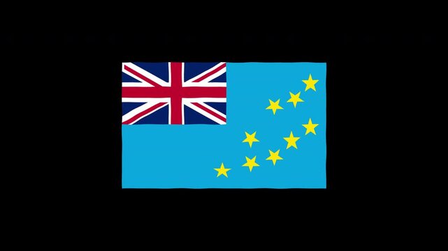 Waving European Union and United Kingdom Flag Animation Loop Motion Graphics