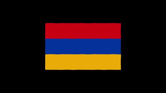 Armenia flag waving animation