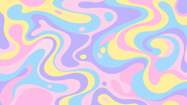 Soft pastel swirls and blobs create a dreamy, abstract background pattern