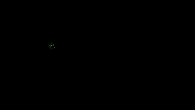 Green check mark transition with green screen background overlay