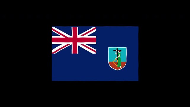 Fiji Flag Waving Animation Loop Motion Graphics 4K Seamless