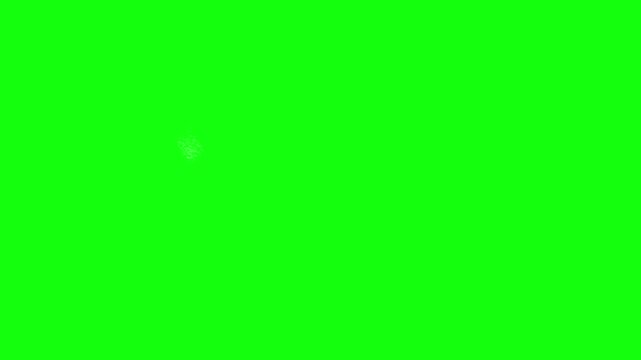 White check mark transition with green screen background overlay
