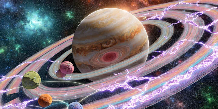  The Electric Rings of the Velvet Gas Giant
