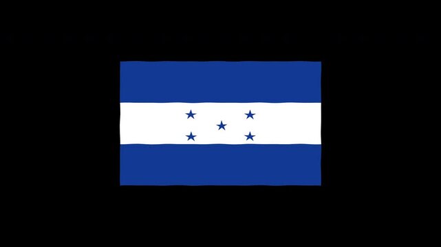 Honduras Flag Waving Animation