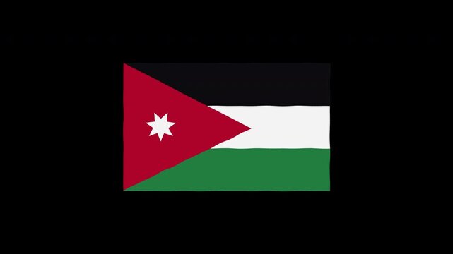 Jordan flag waving animation