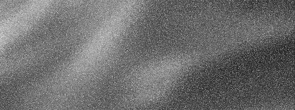 Gray and white noise texture with speckled pattern and gradient effect on screen transparent background