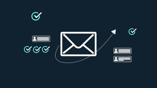 Digital marketer using email marketing on laptop and smartphone, sending newsletters and analyzing campaign performance to engage subscribers. digital concept 4k video