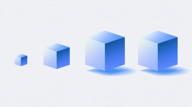 The box breathing cycle with four squares in different sizes representing contraction and expansion in cool blue tones.