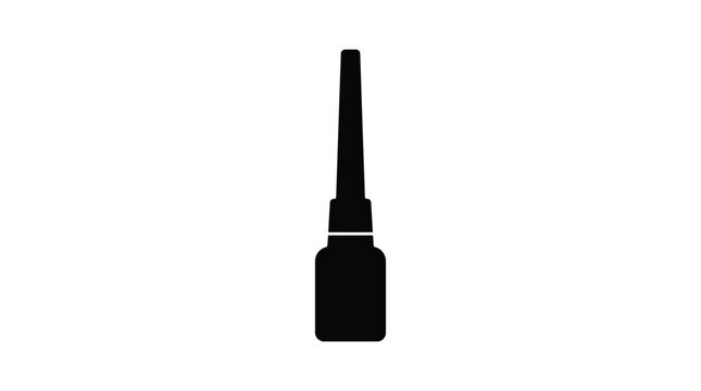 Eyeliner bottle silhouette against a white background