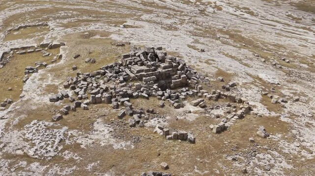 Cinematic Drone Flight Over Sogmatar Ancient City in Sanliurfa, Turkiye &ndash; Sacred Mesopotamian Archaeological Landscape from Above