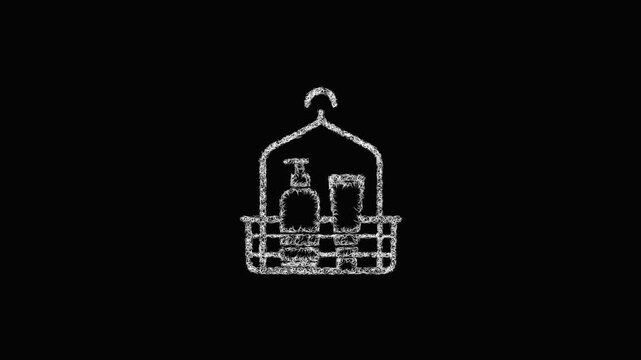Sketch shower caddy icon animation - smooth progressive reveal