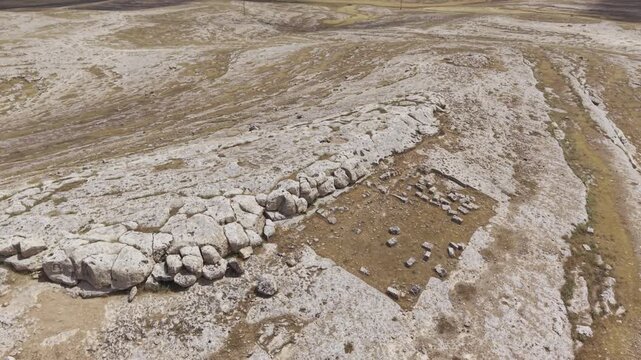 Cinematic Drone Flight Over Sogmatar Ancient City in Sanliurfa, Turkiye &ndash; Sacred Mesopotamian Archaeological Landscape from Above