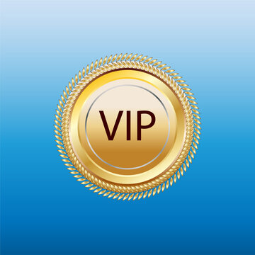 Vector illustration of a gold medal.