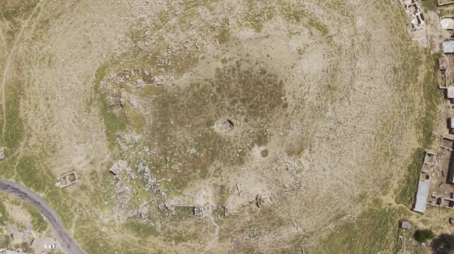 Cinematic Drone Flight Over Sogmatar Ancient City in Sanliurfa, Turkiye &ndash; Sacred Mesopotamian Archaeological Landscape from Above