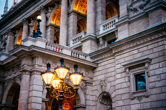 The Hungarian State Opera House in Budapest, Hungary.