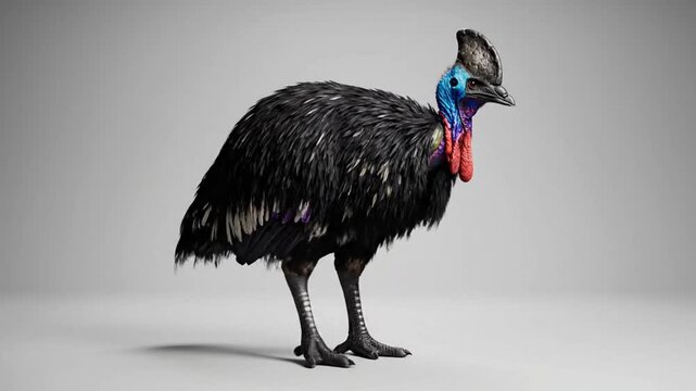 Cassowary moves with grace in computer-generated rendering of animal dance