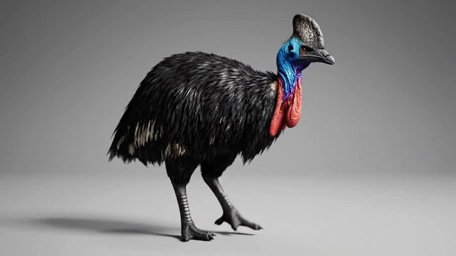 Cassowary dances with realistic fur rendering in a unique CG animation from VSRExport