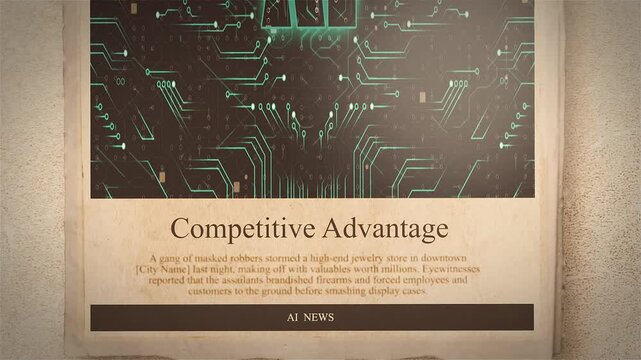 AI Becomes the New Competitive Advantage Newspaper Style Headline Titles new Style