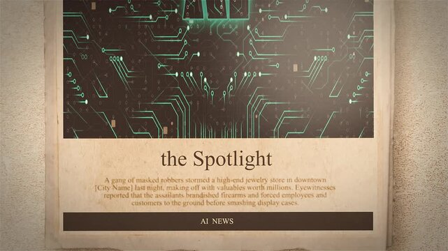 AI Bias Under the Spotlight Newspaper Style Headline Titles new Style
