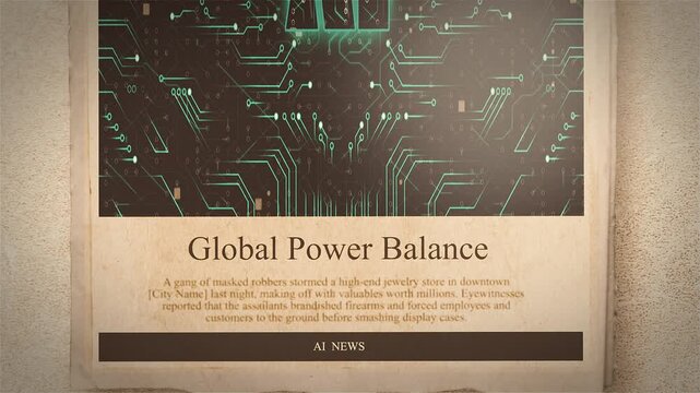 AI Is Redefining Global Power Balance Newspaper Style Headline Titles new Style
