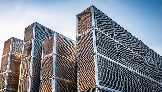 renewable energy storage solutions with metallic heat exchanger plate stack detail for efficient industrial power systems