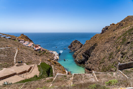 taking a day ferry trip to Berlunga Island, Portugal