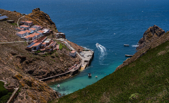 taking a day ferry trip to Berlunga Island, Portugal