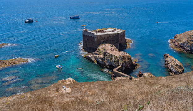 taking a day ferry trip to Berlunga Island, Portugal