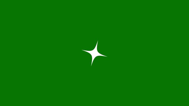 sparkling stars Shine animation,fairy twinkle stars on green screen,Set of animated cartoon Alpha channel,glowing light trails,shining on green screen background.4K