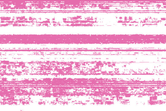 Horizontal distortion of broken video image on pink background, VHS effect, glitch digital color pixel noise. Stock abstract pixel background glitch . Color digital noise, VHS corrupted signal