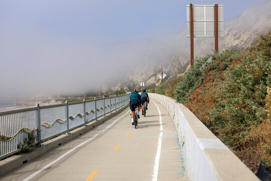 Ventura, California, USA - Pacific Coast Highway Bike Path, Scenic Coastal Cycling Route Near Emma Wood State Beach