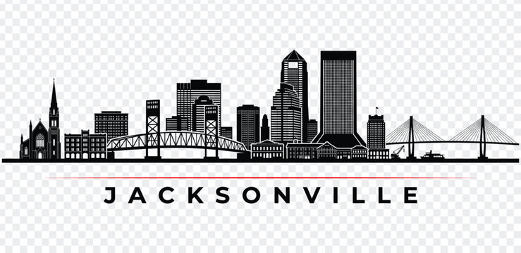 Jacksonville florida skyline silhouette vector illustration