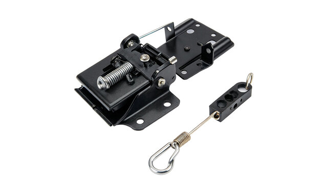 Black professional camera electronic flash hardware gear isolated on a transparent background